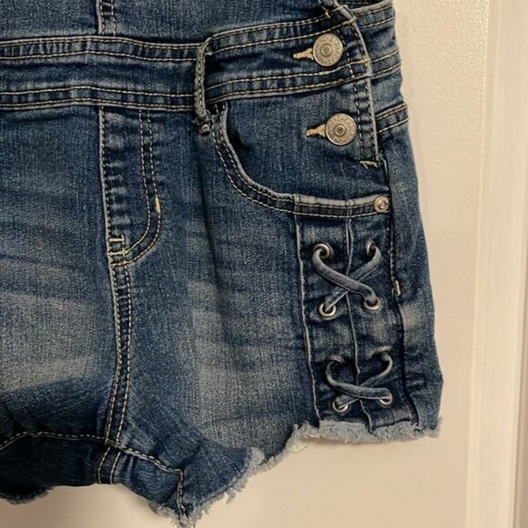 Jordache Jean Short Overalls 10/12 L - Picture 2 of 6
